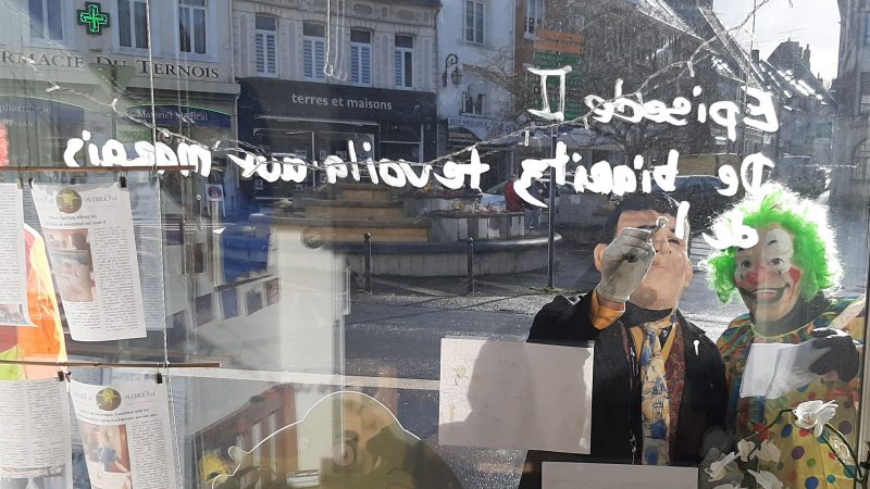 Les barbouillages des salauds de Saint-Pô lors du carnaval