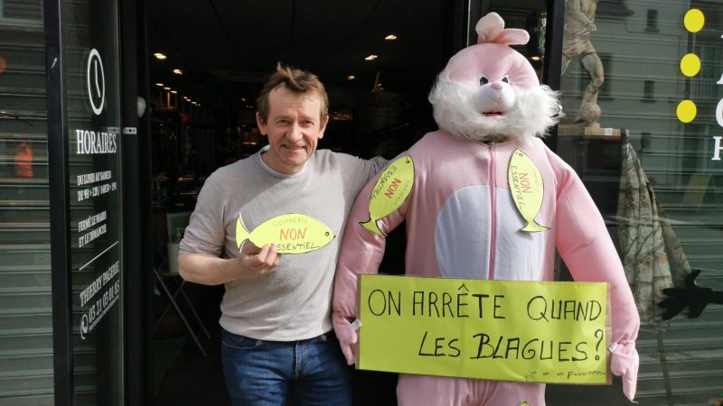 Saint-Pol : Thierry Pagerie dénonce avec humour la violence faite aux commerces “non essentiels”